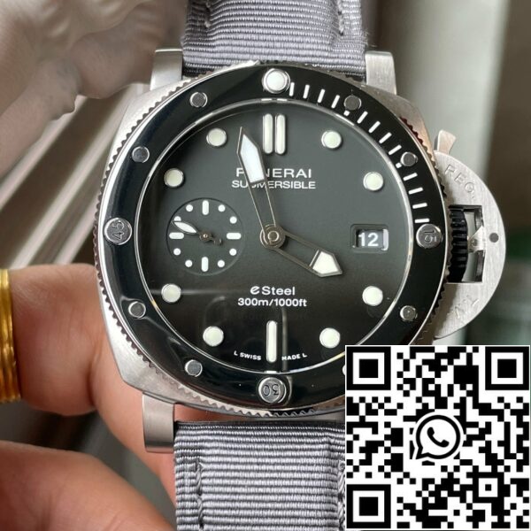 z5438293407617 ca97e70d21c3ec160e0fa421ac5ca116 SBF Panerai Submersible PAM01288 1:1 Best Edition VS Factory Quadrante Grigio