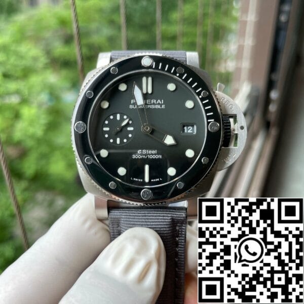 z5438293409336 a60ceda20b53e2ad0f971ba1a3c7bb6f SBF Panerai Submersible PAM01288 1:1 Best Edition VS Fabrieks Grijze Wijzerplaat