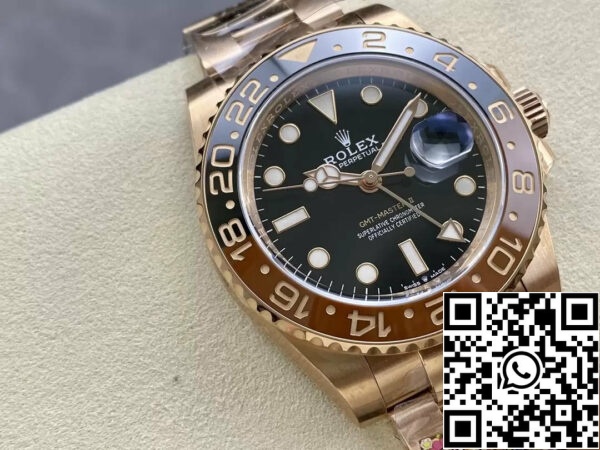 z5455833028204 ba5cb311f297b4f9f5466d10fcb15c19 Rolex GMT Master II 126715CHNR-0001 1:1 Best Edition Clean Factory Rose Gold