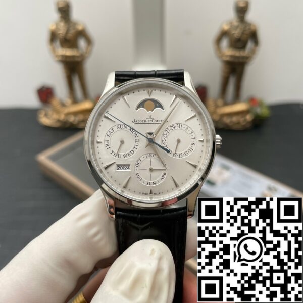 z5458322963753 92dd6e25d32619bbdcf52ace825ae8be Jaeger LeCoultre Master Ultra Thin 130842J 1:1 Best Edition V9 Factory White Dial Zwitserse ETA868