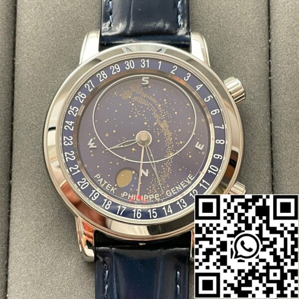 z5458324073089 b5c531d8bb0e4bdee3ae42712c4363f8 Patek Philippe Grand Complications 6102P-001 1:1 Best Edition AI Factory Sky Moon Blue Dial