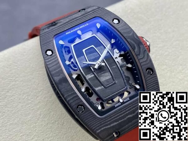 z5492134839105 af98e7e733751467269c94988f5d4e55 Richard Mille RM 07 RM007 Caja NTPT de carbono 1:1 Mejor edición Correa roja G+ Factory