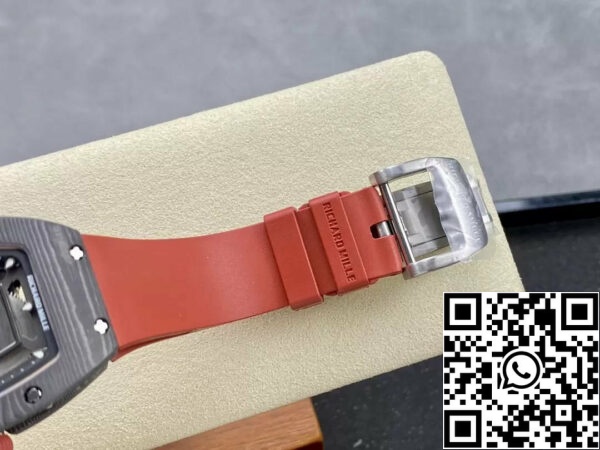 z5492135811499 76f1d07df37994f690e2eecfbff29878 Richard Mille RM 07 RM007 RM007 Carbon NTPT tok 1:1 Best Edition G+ Factory Red Strap piros szíj