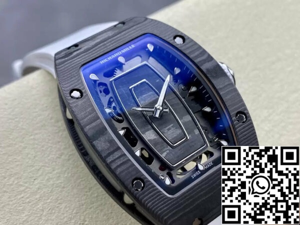 z5492136386490 ea0f9dcb0101054ffde6415869c4690a Richard Mille RM 07 RM007 Carbon NTPT Gehäuse 1:1 Best Edition G+ Fabrik weißes Armband