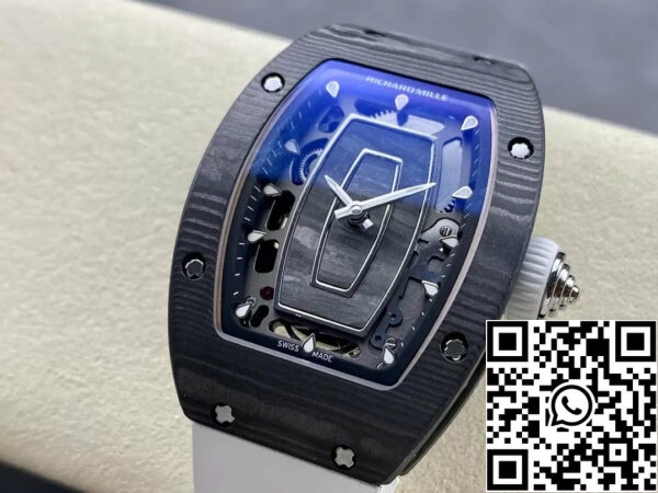 z5492136557233 6808872eb971e012b109e8a4b1db1afc Richard Mille RM 07 RM007 Carbon NTPT Gehäuse 1:1 Best Edition G+ Fabrik weißes Armband