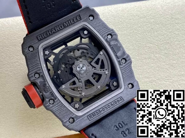 z5492140110915 cf6de7ec41c552c68ec58209942efe10 Richard Mille RM035-02 G+ Factory RM3502 Carbon NTPT piros tépőzáras szíj Richard Mille RM035-02 G+ Factory RM3502 Carbon NTPT piros tépőzáras szíj