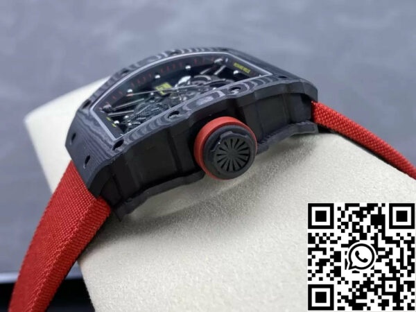 z5492140511274 01fdf1bc0197fd1d6d2a8780e6572242 Richard Mille RM035-02 G+ Factory RM3502 Carbon NTPT Red Велкро каишка