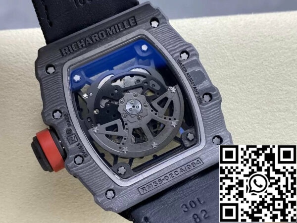 z5492141712304 d799ddeef37aeae7eb8b450c08b0bcd2 Richard Mille RM035-02 G+ Factory RM3502 Bracelet Velcro noir en carbone NTPT