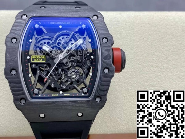 z5492142398247 caf843eecba0457065a0e6a7426ad017 Richard Mille RM035-02 G+ Factory RM3502 Carbon NTPT Musta kuminauha