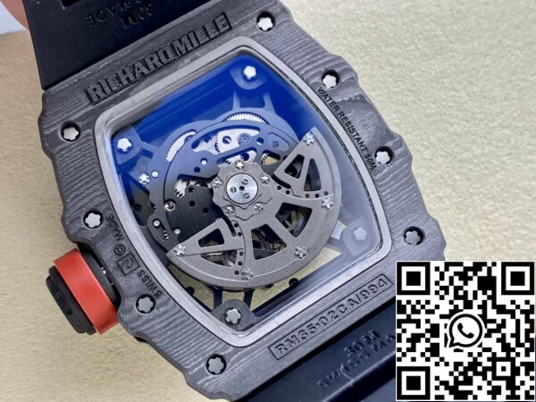 z5492143256558 4dc41171ba781270dec798e0c2b7f4c9 Richard Mille RM035-02 G+ Fabriek RM3502 Carbon NTPT Zwart Rubber Band