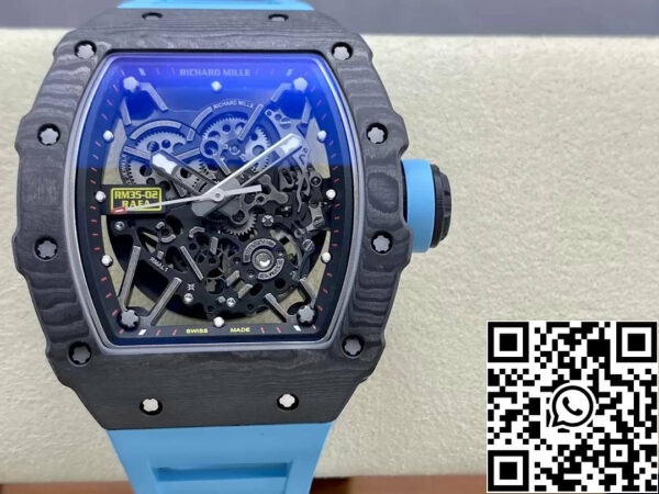 z5492143829573 9d8cce439ed39f20c0135a546c00b269 Richard Mille RM035-02 G+ Factory RM3502 Carbon NTPT sininen hihna