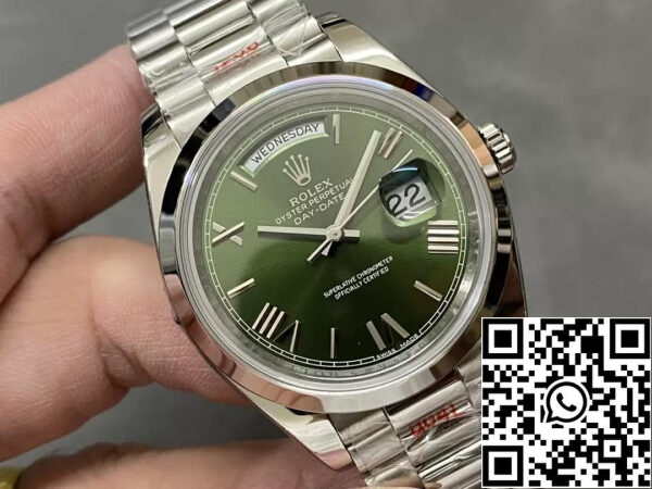 z5492147156947 c1db10105942b6164d5f9493fc7555a0 Rolex Day Date 40 - 228206-0027 QF Factory 1:1 Best Edition Green Dial