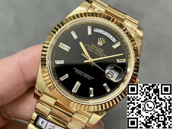 z5492561922955 ac7c895ee74a3953d3c81e3980e48157 Rolex Day Date 40 m228238-0004 Черный циферблат 1:1 Best Edition Противовес Версия 183 Грамм