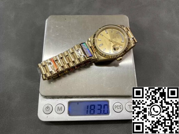 z5492564317609 98b40344d0a03fc68272d3f0d034b7b5 Rolex Day Date 40 m228238-0005 Cadran galben 1:1 Cea mai bună ediție Versiune contragreutate 183 Gram