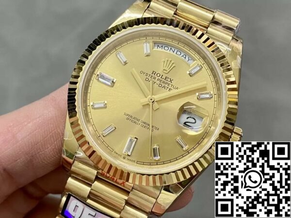 z5492564634931 3849566a63577559a26cfb8de8178a96 Rolex Day Date 40 m228238-0005 Mostrador amarelo 1:1 Best Edition Versão de contrapeso 183 Gramas