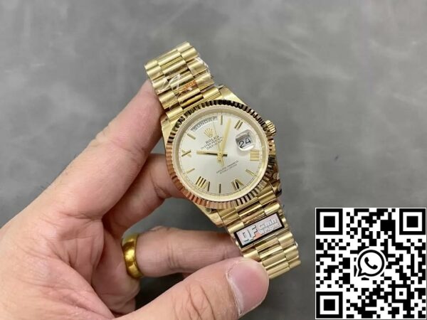 z5492566127087 b44e8e637a2d86b6e62f02b57c25a1b3 Rolex Day Date 40 m228238-0042 Сребърен циферблат 1:1 Най-добро издание Версия с противотежест 183 грама QF Фабрика