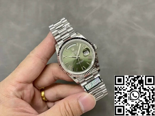 z5492569398637 3e20db1652df9ec87b925520683e827f Rolex Day Date 40 m228236-0008 Green Dial 1:1 Best Edition vastapaino versio 183 gram QF Factory