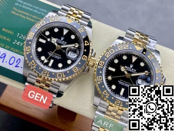 z5492611745559 b01db819a030ec817b10778dd6186532 Реплика Rolex GMT Master II M126713grnr-0001 ARF Factory 1: 1 Най-добро издание CounterWeight Version