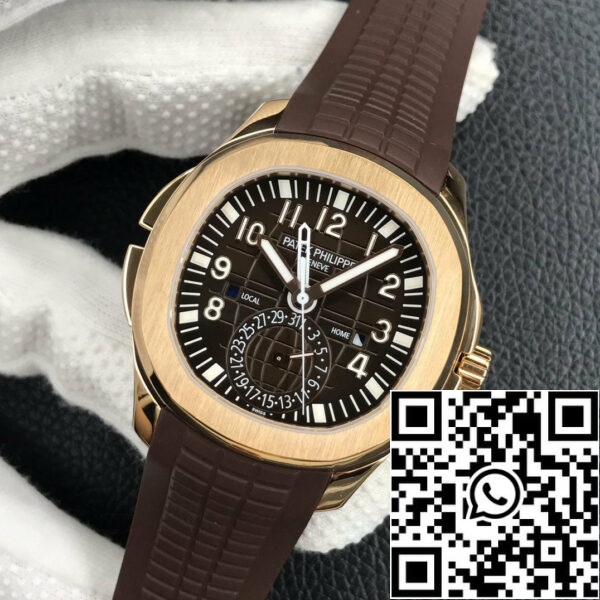 z5493907984989 4dbcdde331ad0a0e216fcfaab0a27e4b Patek Philippe Aquanaut 5164R-001 1:1 Beste Editie ZF Fabriek Bruine Wijzerplaat