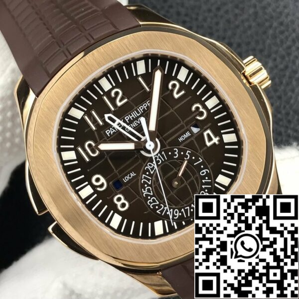 z5493908063620 28bac0da70a8bd684f0b3d75cd7e5ce0 Patek Philippe Aquanaut 5164R-001 1:1 Beste Editie ZF Fabriek Bruine Wijzerplaat