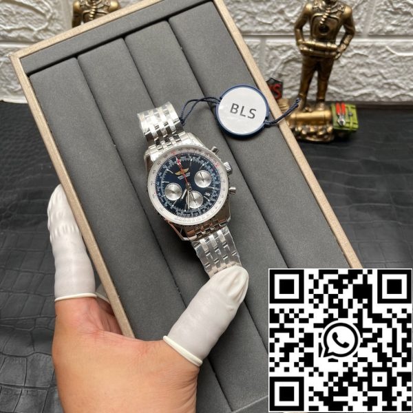 z5557949979112 b15d45c4132aa84310c4e58b5c87af89 Breitling Navitimer 01 AB012012/BB01/447A BLS Factory 1:1 Best Edition Open back caz