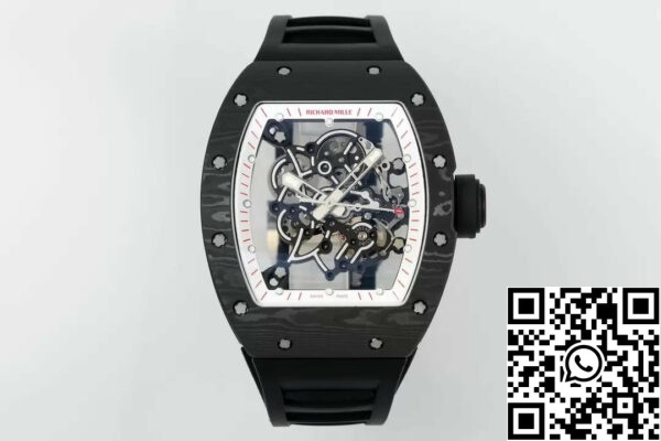 z5568749251414 aed7ab17df202fb128bcf14f75e80e84 RICHARD MILLE RM055 RM-055 ZF 2024 1:1 Best Edition Caixa em fibra de carbono Borracha preta