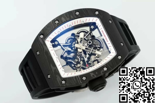 z5568749487309 6df6cbdb3ae6e29870876a9d930019ac RICHARD MILLE RM055 RM-055 ZF 2024 1:1 Best Edition Etui z włókna węglowego Czarna guma