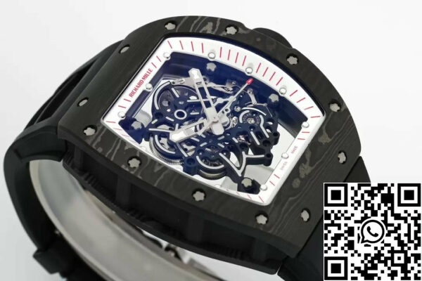 z5568749722173 7d96f9f243d5624c7116fd21779b7e09 RICHARD MILLE RM055 RM-055 ZF 2024 1:1 Best Edition Carbon Fiber Case Black Rubber