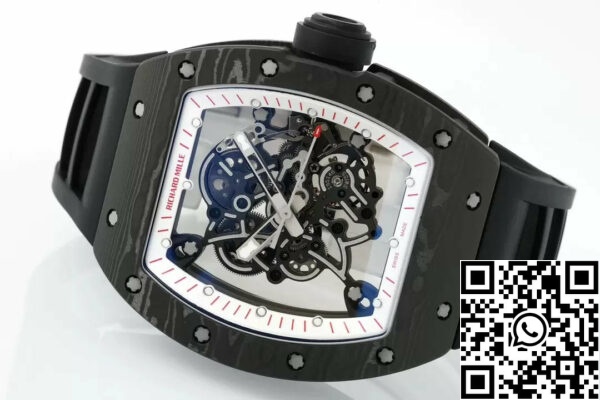 z5568749863803 e10bbe05f025389a3c34504e3d9c9640 RICHARD MILLE RM055 RM-055 RM-055 ZF 2024 1:1 Best Edition Hiilikuitu tapauksessa musta kumi