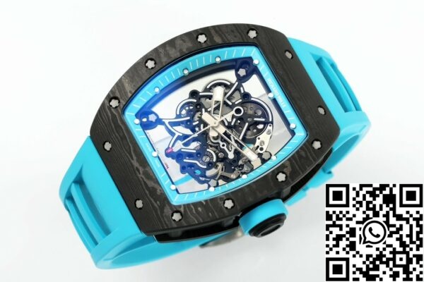 z5568788682648 1267b2b6428a56024f5d7083e0b5aafc RICHARD MILLE RM055 ZF 2024 1:1 Best Edition Carbon Fiber Case turkis rem