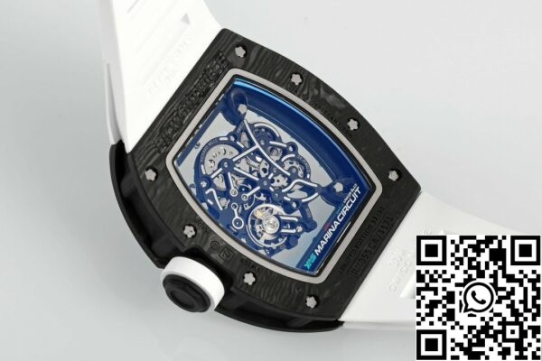 z5568790274405 dd0bdfbca340bedd54e7783264e039cb RICHARD MILLE RM055 ZF 2024 1:1 Best Edition Kolfiberfodral turkos urtavla