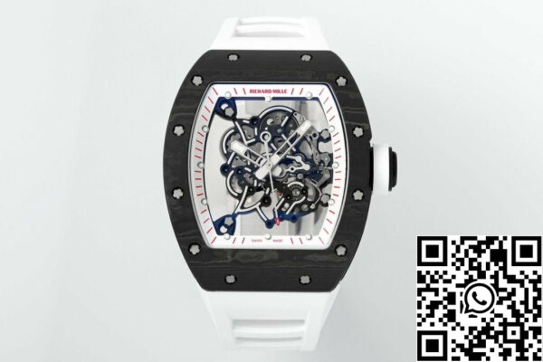 z5568790567101 a4b65ea9cd352d6a0f8f6cd9a2ecebb1 RICHARD MILLE RM055 ZF 2024 1:1 Best Edition Koperta z włókna węglowego Czarny pasek