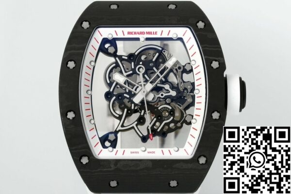 z5568790651592 acd36aeebdf12f1600400ce54341a02a RICHARD MILLE RM055 ZF 2024 1:1 Най-добро издание Случай от въглеродни влакна Черна каишка