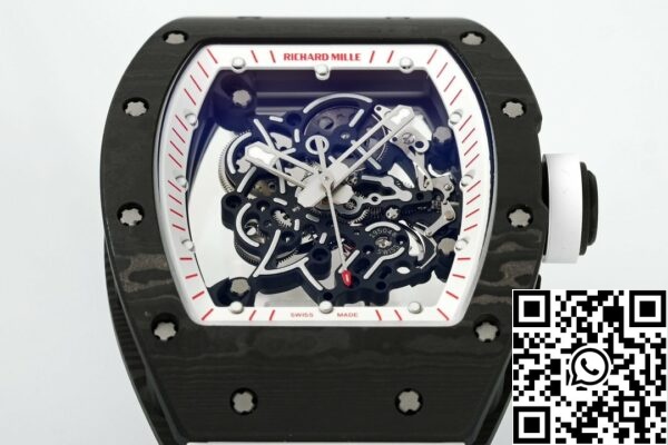 z5568790777099 b39fd624282ed342d5b990a55aef83e0 RICHARD MILLE RM055 ZF 2024 1:1 Най-добро издание Корпус от въглеродни влакна Черна каишка