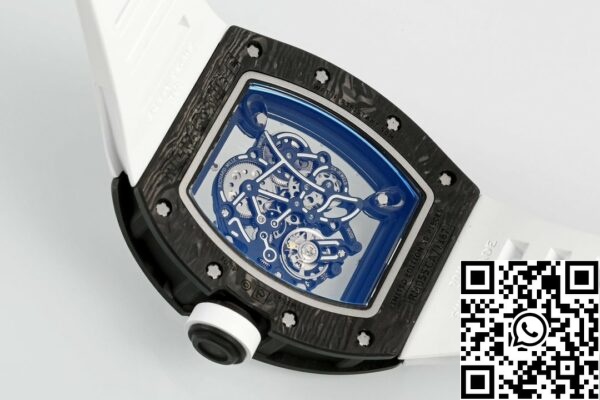 z5568791403433 43177a64c4cd02da7deced4c76a20183 RICHARD MILLE RM055 ZF 2024 1:1 Best Edition Carbon Fiber Case Black Strap