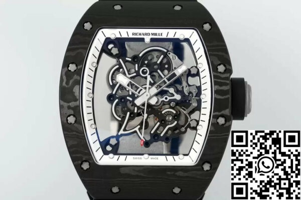 z5568791694816 142a36bbd5acc6abd4b14fe2555ef7af RICHARD MILLE RM055 ZF 2024 1:1 Best Edition Carbon Fiber Case White Dial