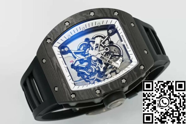 z5568791903226 6d91eeff845a8b41de3524b5539f6d6d RICHARD MILLE RM055 ZF 2024 1:1 Best Edition Kohlefasergehäuse Weißes Zifferblatt