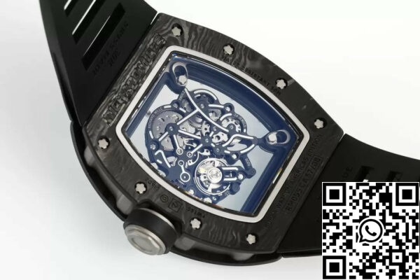 z5568792318674 9805390fdad116199dfdf64715126891 RICHARD MILLE RM055 ZF 2024 1:1 Best Edition Koperta z włókna węglowego Biała tarcza