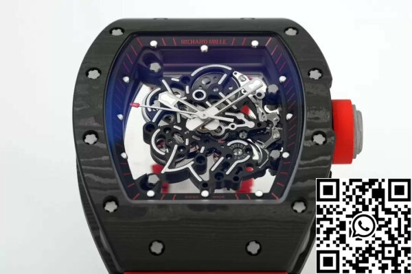 z556868793813713742 f5c5555b1be05f4296512529545665f416 RICHARD MILLE RM055 ZF 2024 1:1 أفضل إصدار من ألياف الكربون ذات الحزام الأحمر