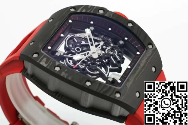 z55686879393935961 0106ac34ac34a96ed60afe81b461a0ef3c82 RICHARD MILLE RM055 ZF 2024 ZF 2024 1:1 أفضل إصدار من ألياف الكربون ذات الحزام الأحمر