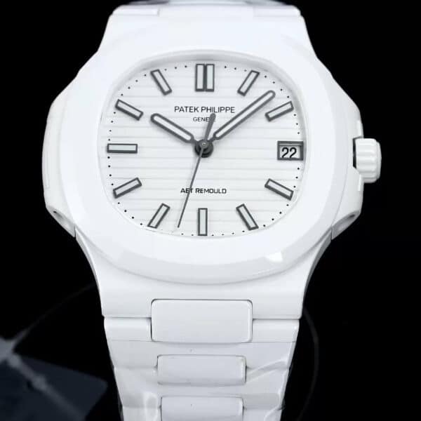 z5569286880607 cfb4cec72e58ef4453f8ed047342c928 [AET modificat] Patek Philippe Nautilus 5711 Ceramic White Dial 1:1 Best Edition