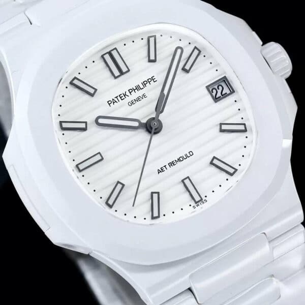 z5569287069518 52838b7c9fd7559a3b6945b30f87f719 [AET modificat] Patek Philippe Nautilus 5711 Ceramic White Dial 1:1 Best Edition