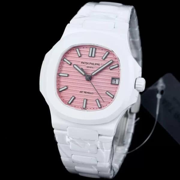 z5569288432471 ab5e8cd90835be8c6210e9d5ba00d1ff [AET modificado] Patek Philippe Nautilus 5711 Cerámica Esfera Rosa 1:1 Mejor Edición