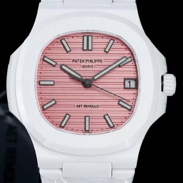 z5569288634420 32f4b7029a5d4b9cab09e20bd2d0b7ad [AET modificado] Patek Philippe Nautilus 5711 Cerámica Esfera Rosa 1:1 Mejor Edición