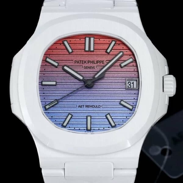 z5569292411604 ff75b103797c4edf8a67c4b58f4467d4 [AET modifié] Patek Philippe Nautilus 5711 Ceramic gradient sunset Dial 1:1 Best Edition