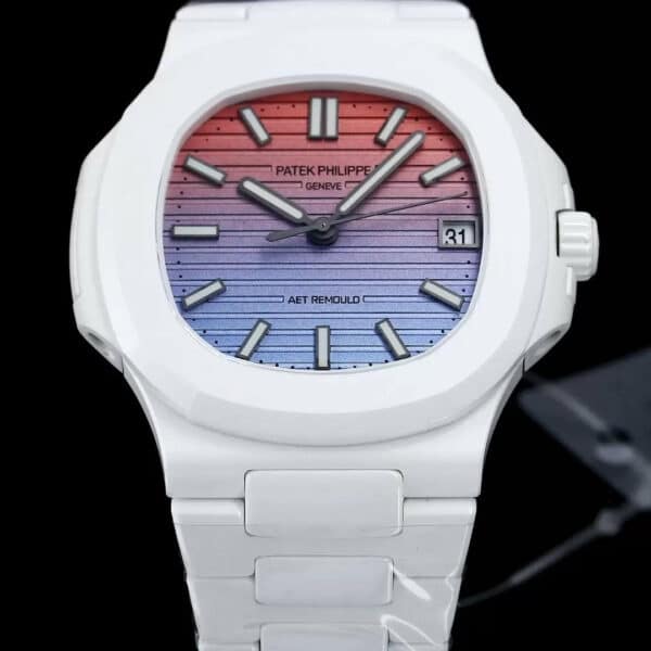 z5569293008759 bc1cf88b8947826709c0052e63957043 [AET modificado] Patek Philippe Nautilus 5711 Mostrador em cerâmica gradiente sunset Edição 1:1 Best Edition