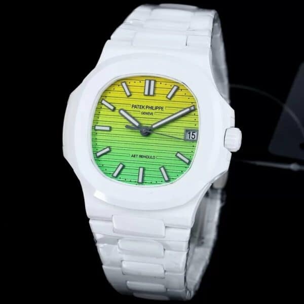 z5569294152393 683123aa8b34dfa1d20977e495b5d77c [AET modificado] Patek Philippe Nautilus 5711 Mostrador verde gradiente em cerâmica Edição 1:1 Best Edition