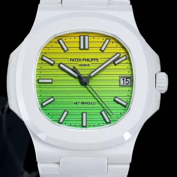 z5569294342320 e6a0ee334c7014d193ed0e9f119328e3 [AET modificado] Patek Philippe Nautilus 5711 Mostrador verde gradiente em cerâmica Edição 1:1 Best Edition