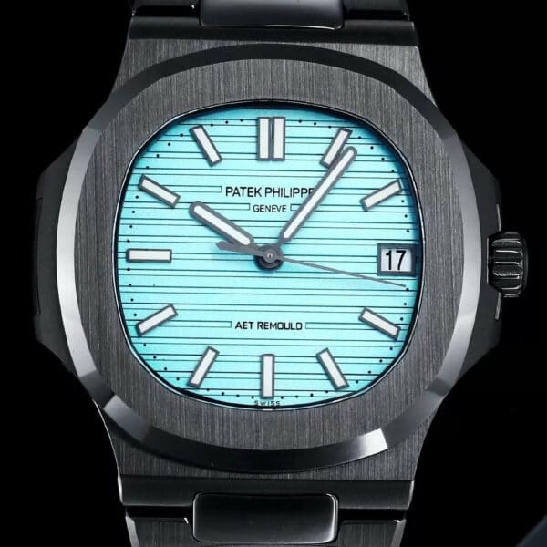 z5569296137948 2837def1581d2787239cc035c4ca7443 [AET modificado] Patek Philippe Nautilus 5711 Mostrador Tiffany em cerâmica preta 1:1 Best Edition