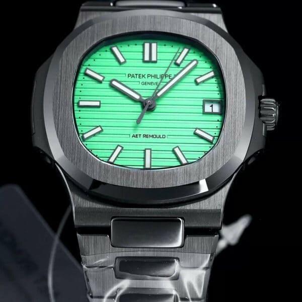 z5569298140395 540aef7be271505b1bede9e4ccd2c7f8 [AET modificato] Patek Philippe Nautilus 5711 Ceramica Nero Quadrante Verde 1:1 Migliore Edizione